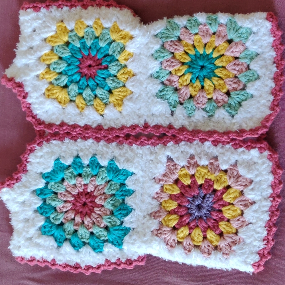 Handmade Crochet Colorful Baby Vest with Granny Square Patterns - Picture 6 of 13